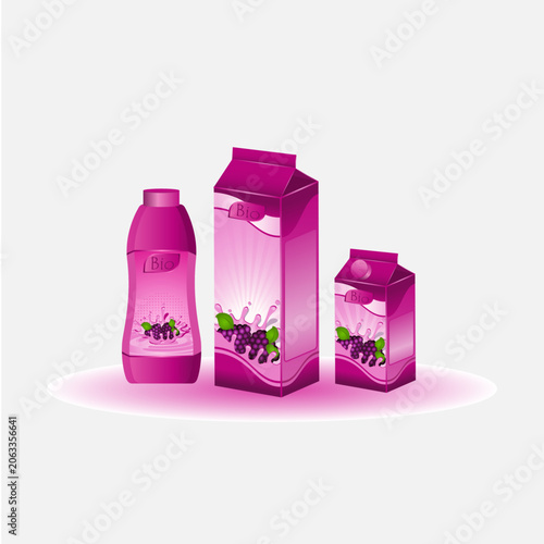 Grape Juice Beverage Vector Illustration