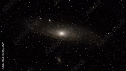 Canvastavla M31 galaxie d'Andromède en lumière visible