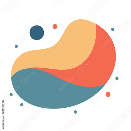 Colorful abstract blob icon with gradient