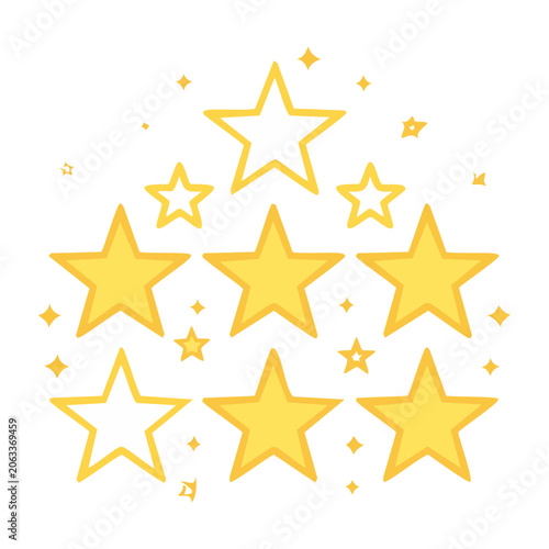 Yellow star pattern vector graphic