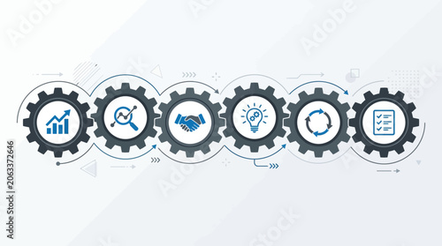 Mechanical gears representing business process automation