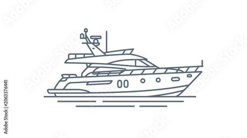 Fotografía Large Luxury Yacht Boat Vessel.