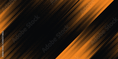 Canvastavla orange black brush Pola stiker mobil banner abstrak garis sporty black orange