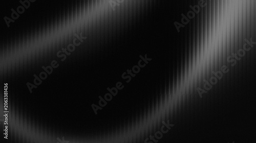The black and gray metallic color of the reeds or fluted glass effect provides a consistent vertical texture. There is a curved distortion like a wave flowing horizontally, creating a dynamic impressi