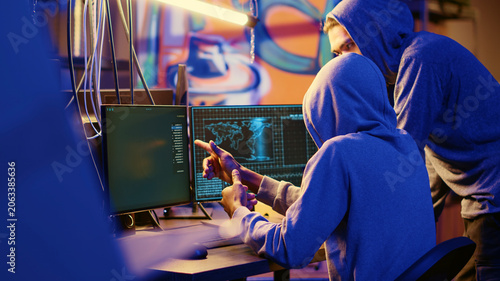 Group of professional spies doing international espionage warfare on other countries, hired by their government, using high-tech computer systems to infiltrate past protection firewalls.