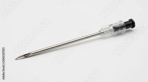 Obraz na płótnie Lumbar Puncture Spinal Needle on White Background