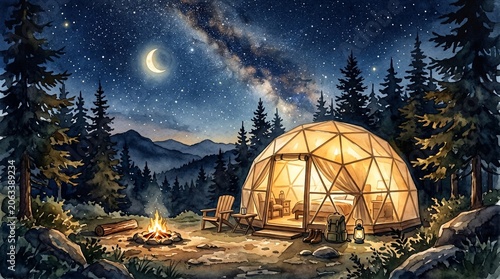 camping in the mountains