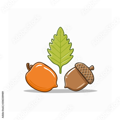 Flat design pumpkin with leaf and basket
