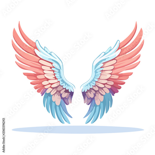 Colorful Angel Wings Illustration