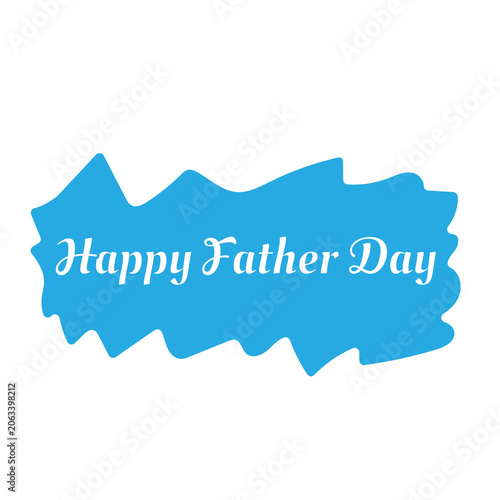 Colorful father's day greeting with a torn paper effect