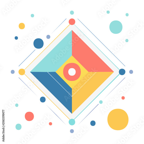 Flat design target with arrows and bullseye