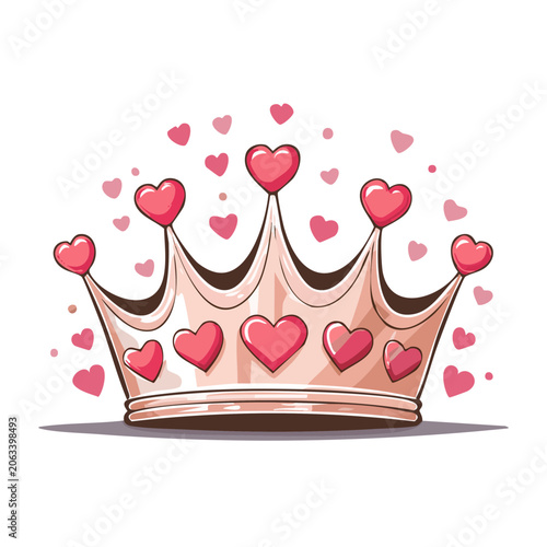 Pink heart gift box with ribbon vector