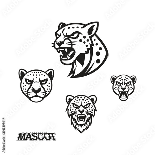 Cheetah vector logo template