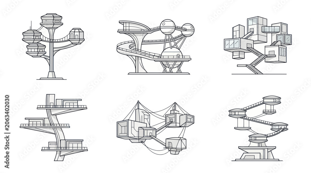 Obraz premium Futuristic Architecture Concepts: Eco-Friendly, Sustainable, and Innovative Building Designs
