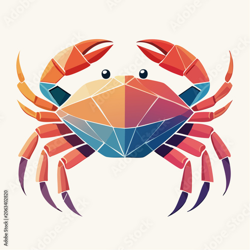 Geometric Crab Illustration