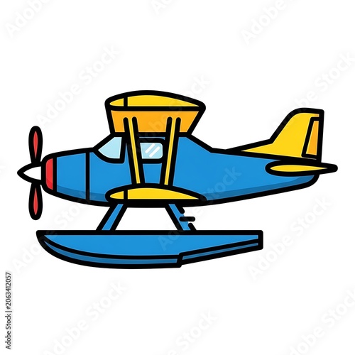Yellow pedal boat floating on calm water.