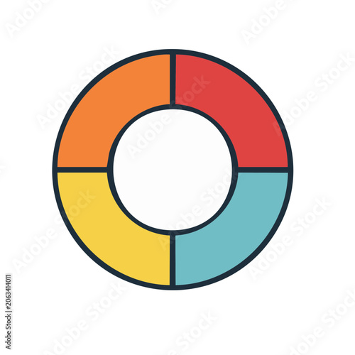 Colorful Donut Chart Icon
