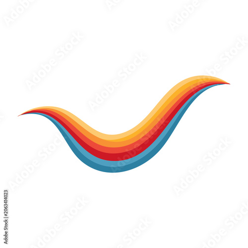 Colorful abstract wave vector design