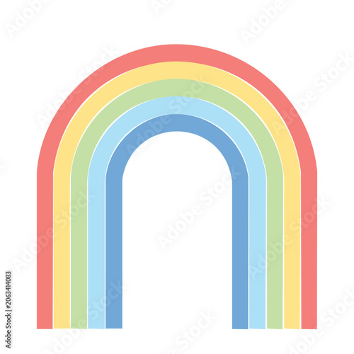 Colorful rainbow arch illustration