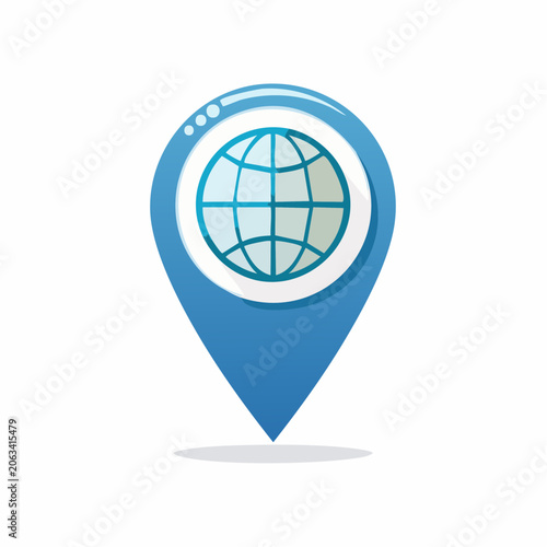 Globe Location Pin Icon