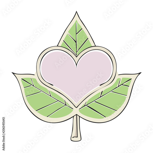 Flat design vector lotus flower with leaves