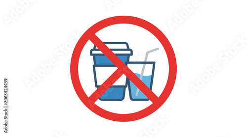 Schilderij op canvas No Food and Drink Allowed Sign