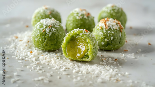 Healthy Green Energy Balls with Coconut Flakes - Deliciously Sweet Bites