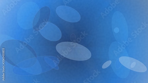 Abstract blue bokeh light background with soft ellipses