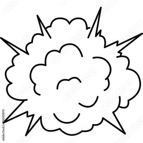 Line Cartoon Explosion