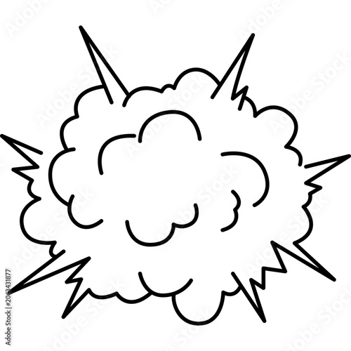 Line Cartoon Explosion