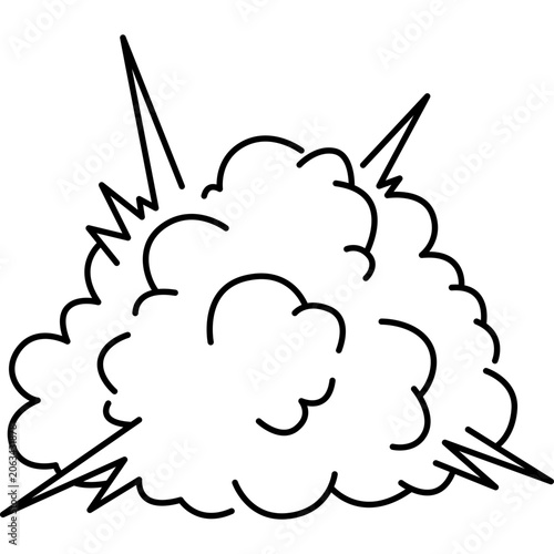 Line Cartoon Explosion
