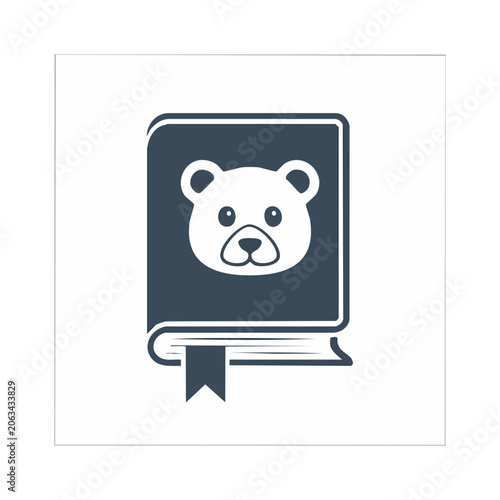 Flat design blue smiley face icon