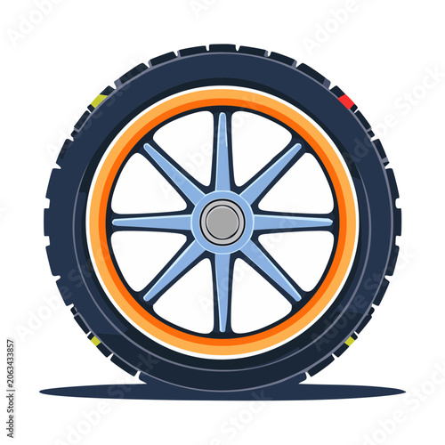 Flat design gear icon vector