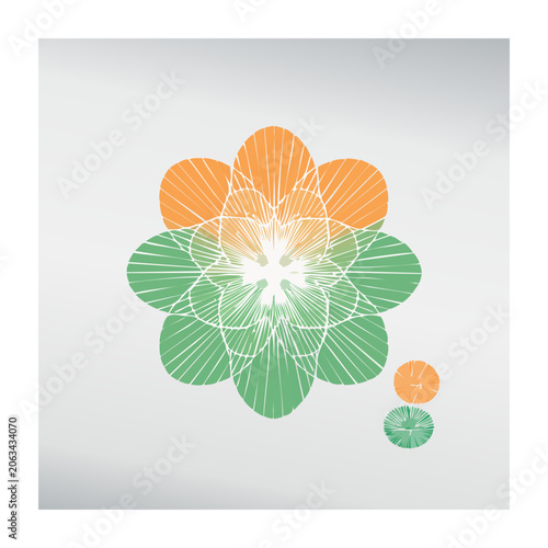Lotus flower flat design isolated