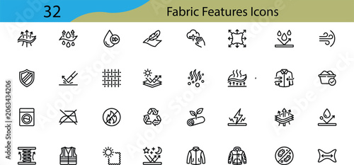 Photos Fabric features icon set