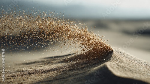 Sand Dune Particle Motion in Desert