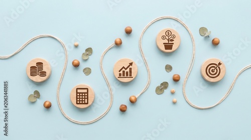 Business strategy and financial planning concept