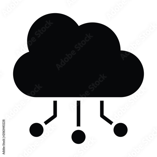 Cloud computing Icon. 