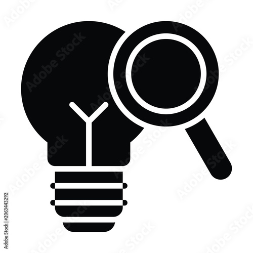 Photos Search Creative Idea Icon.