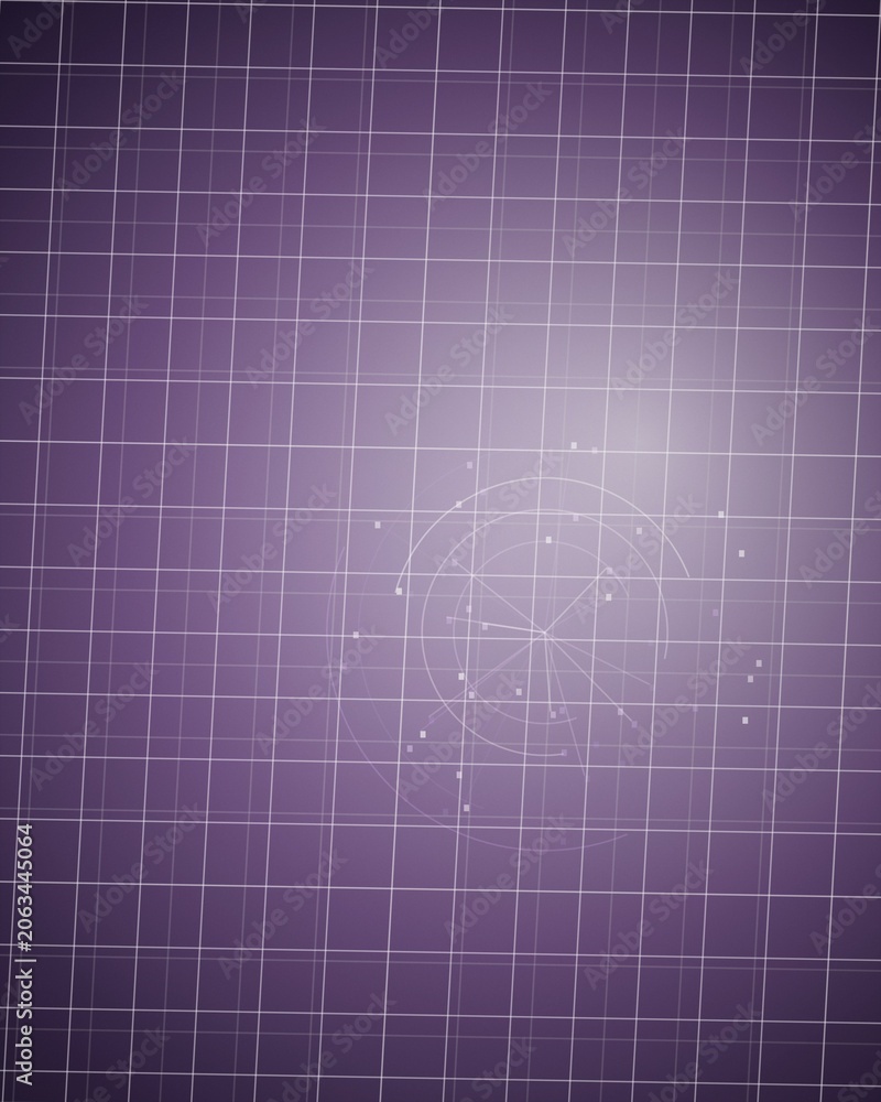 Fototapeta premium Purple Grid Pattern with Central Geometric Design