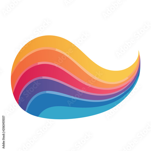Colorful Abstract Wave Vector