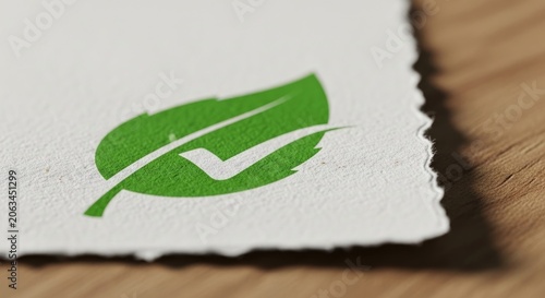Eco-Friendly Certification - Green Leaf Symbol.