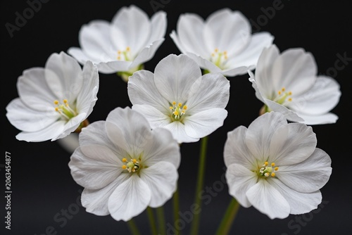 A bunch of white flowers that are in the grass