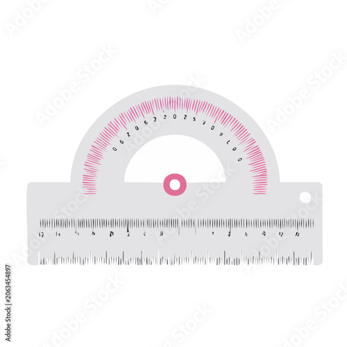 Flat design thermometer icon with temperature scale