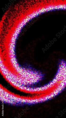 Abstract Neon Gradient Spiral Halftone Loop Animation Background