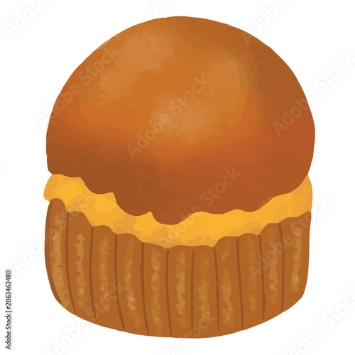 Photography Muffin Bread Cup Flat Illustration for Bakery and Snack