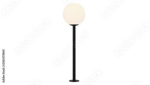 Glowing modern globe park light isolated on transparent background png 
