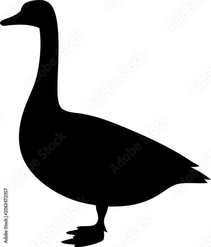 Goose Silhouette SVG Vector for Farm and Wildlife Design Projects