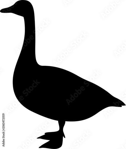 Goose Silhouette SVG Vector for Farm and Wildlife Design Projects