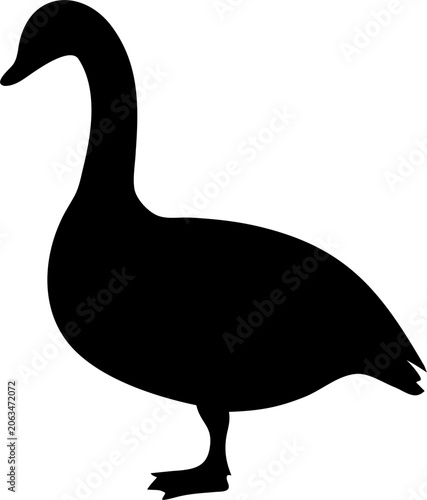 Goose Silhouette SVG Vector for Farm and Wildlife Design Projects
